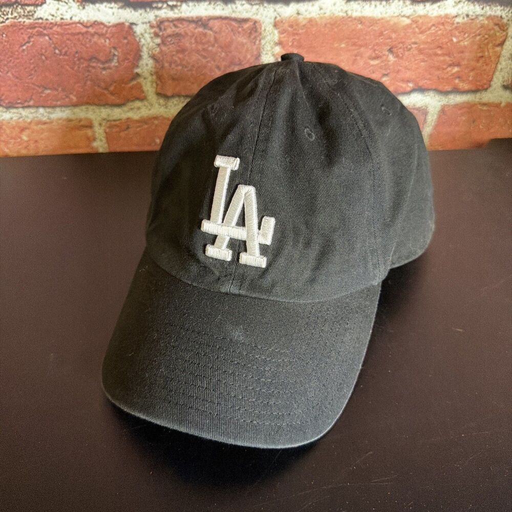 Los Angeles Dodgers LA Black Adjustable Hat ‘47 Brand MLB Baseball Cap
